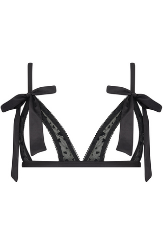 Muse by Coco de Mer Audrey Open Triangle Bra Black