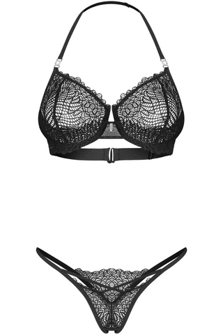 Obsessive Iliosa Lace Lingerie Set Black