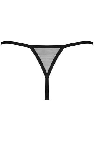 Obsessive Novenes Crotchless Mini Thong Black