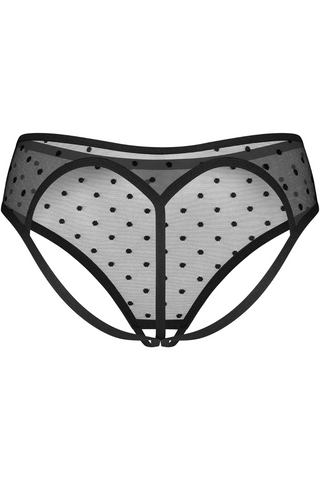 Obsessive Black Crotchless Brief - Nuites | Open Knickers