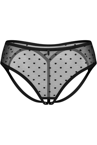 Obsessive Black Crotchless Brief - Nuites | Open Knickers