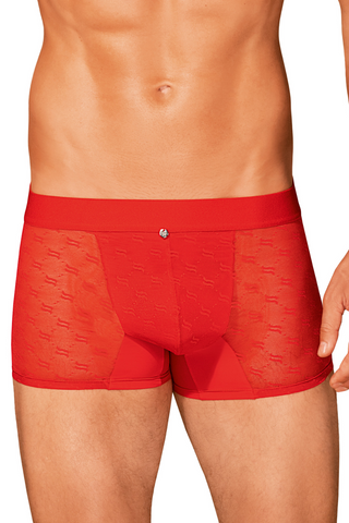 Obsessive Men's Sheer Red Boxer Shorts Obsessiver