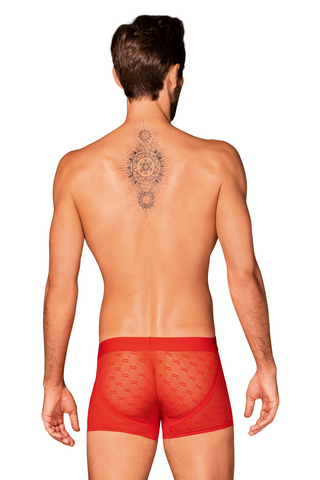 Obsessive Men's Sheer Red Boxer Shorts Obsessiver