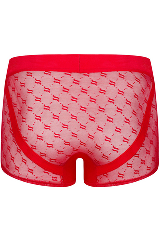 Obsessive Men's Sheer Red Boxer Shorts Obsessiver