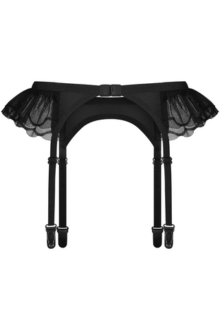 Obsessive Stella Sheer Suspender Belt Black