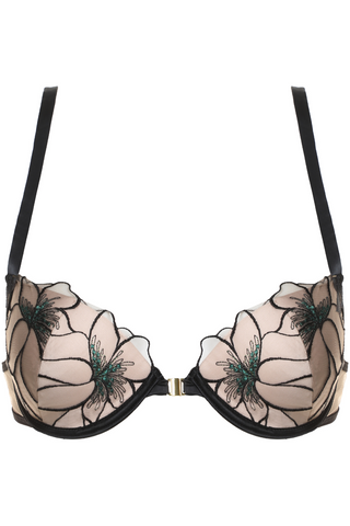 Prelude Delicate Nimph Push Up Bra Black/Green