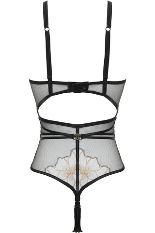 Prelude Delicate Nimph Thong Bodysuit Black/Gold