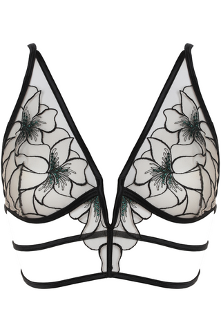 Prelude Delicate Nimph Triangle Bra Black/Green