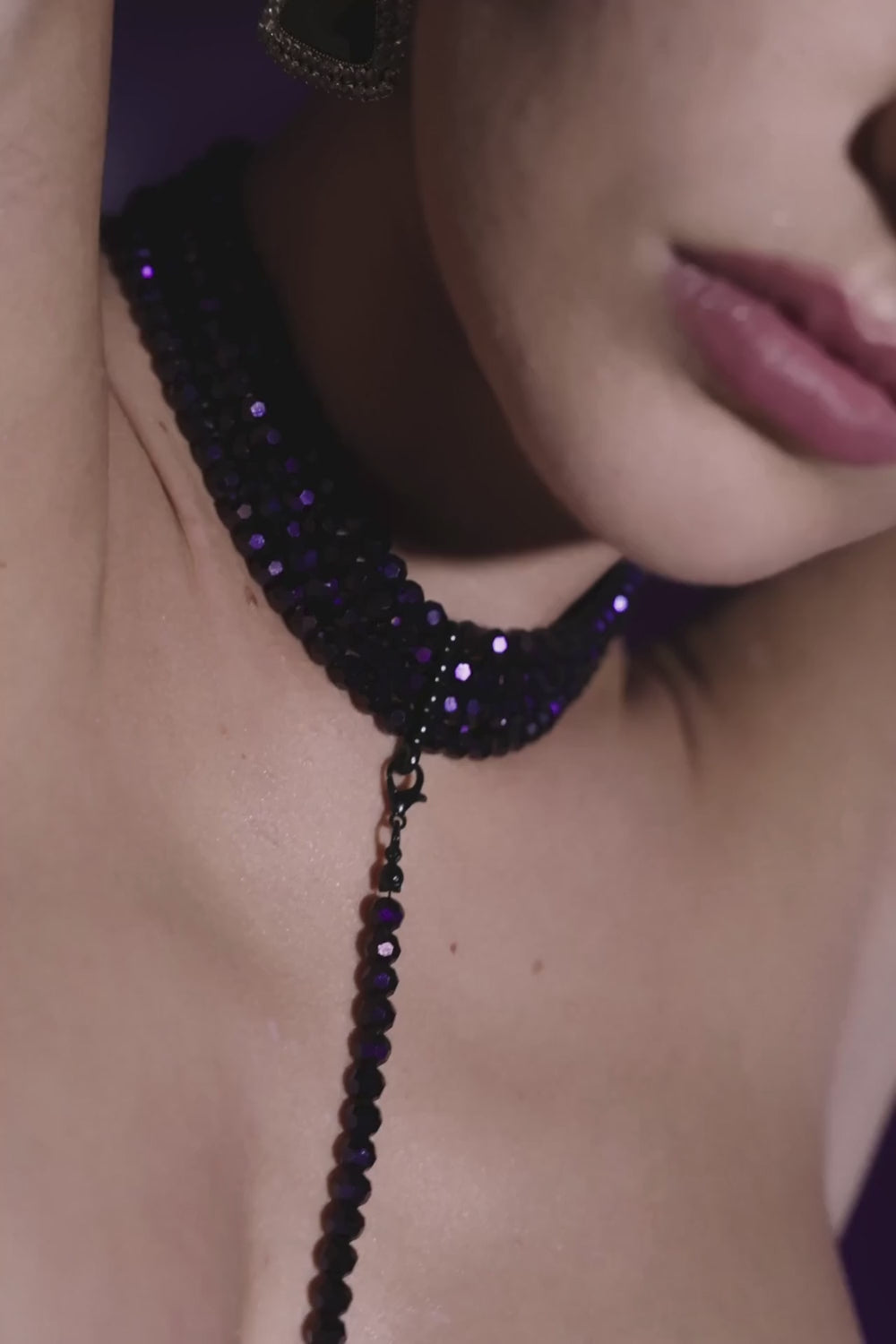 Purple Pearl Harness À Ton Cou Maison Close | Body Jewellery