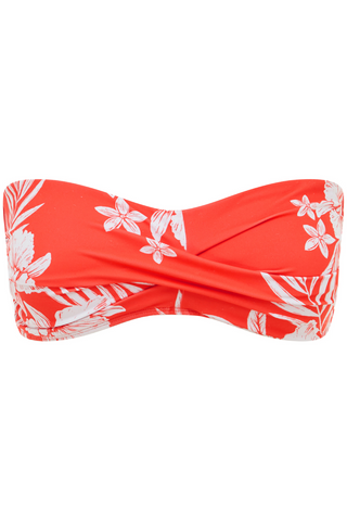 Sea Level Aloha Twist Bandeau Bikini Top Flame