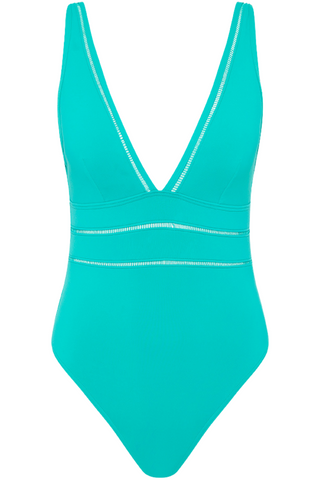 Sea Level Essentials Edit Spliced One Piece Swimsuit Evergreen