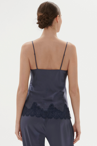 Simone Pérèle Nocturne Silk Camisole Cinder Blue