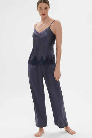 Simone Pérèle Nocturne Silk Camisole Cinder Blue