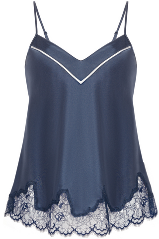 Simone Pérèle Nocturne Silk Camisole Cinder Blue