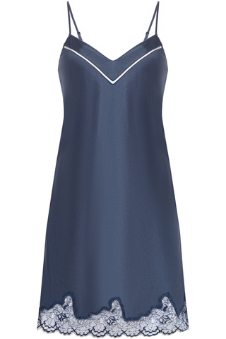 Simone Pérèle Nocturne Silk Nightdress Cinder Blue