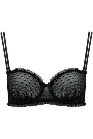 Muse by Coco de Mer Sadie Balcony Bra Black